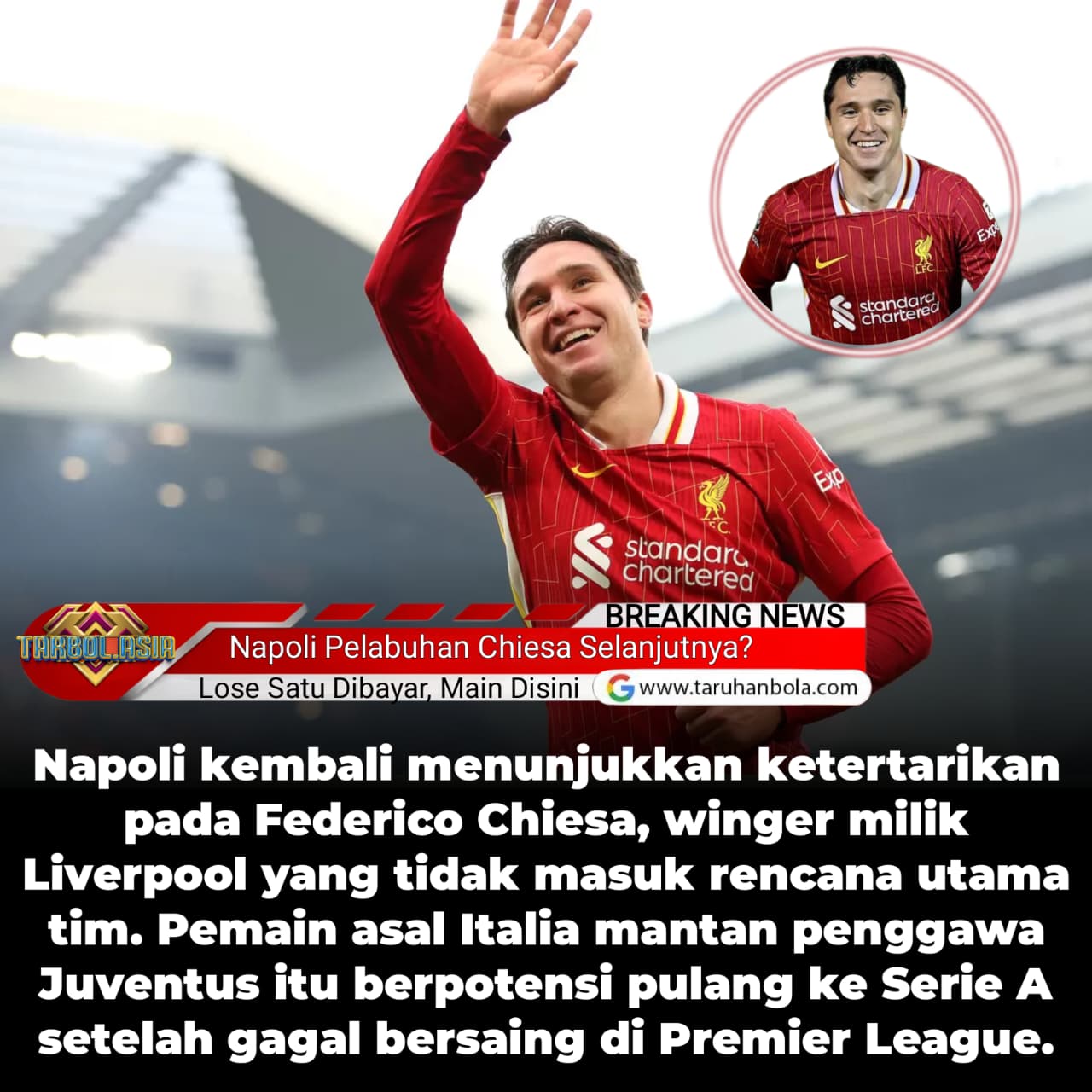 Jalan Pulang Federico Chiesa: Napoli Serius Ingin Memulangkan Winger Liverpool