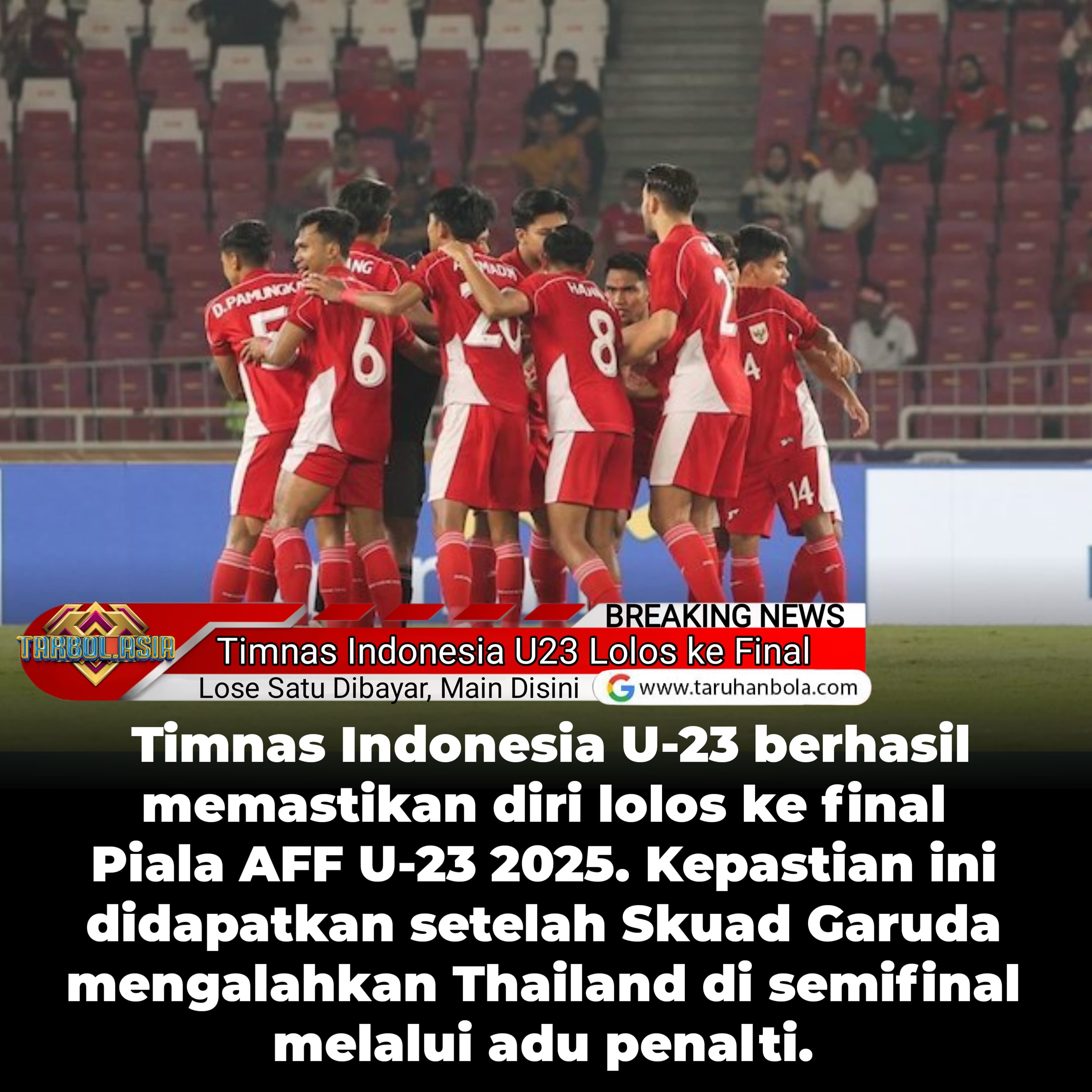 Drama Adu Penalti! Garuda Muda Gagalkan Impian Gajah Perang, Indonesia Melaju ke Final Piala AFF U-23 2025!