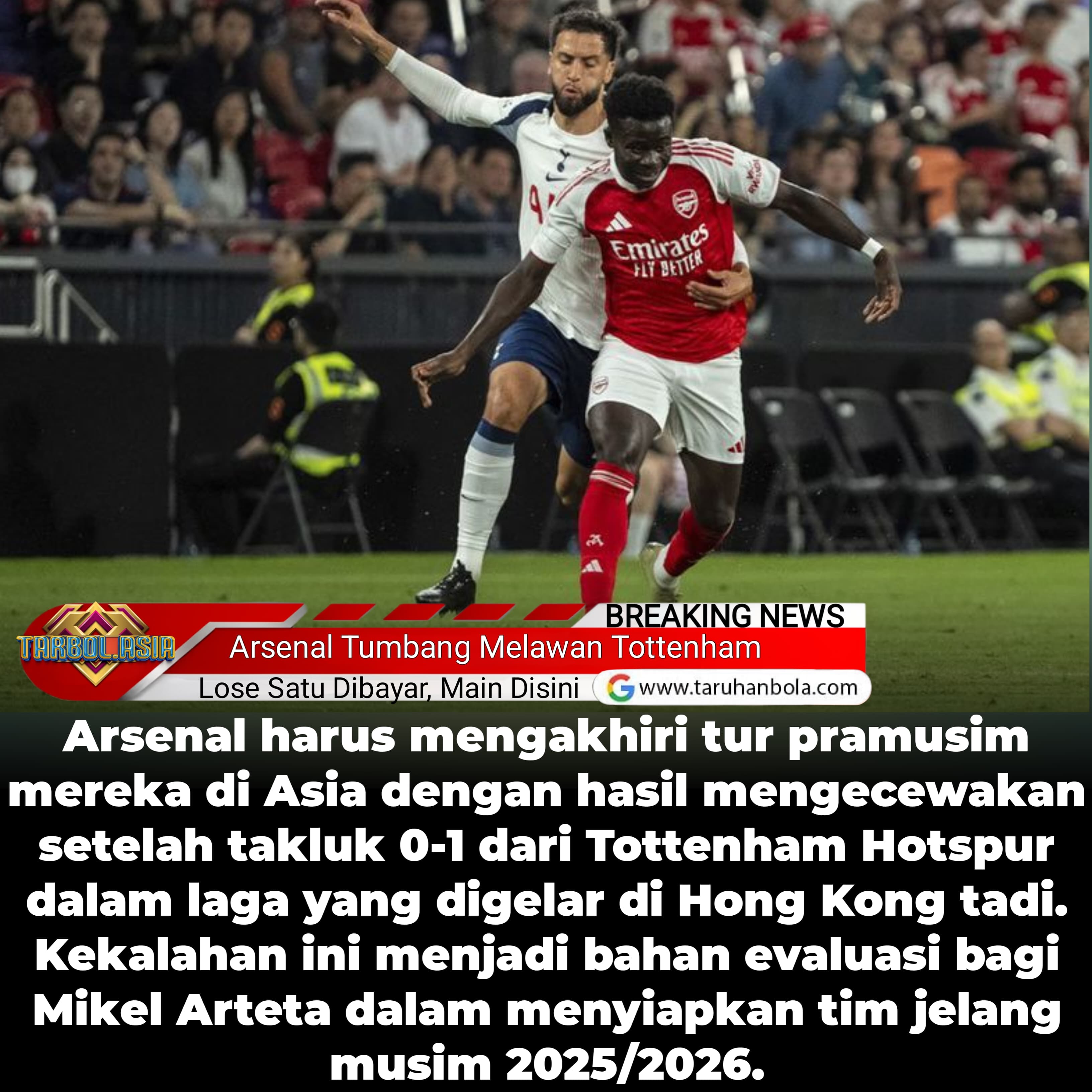 Evaluasi Total Arsenal: Kekalahan dari Tottenham Tunjukkan Pekerjaan Rumah Arteta Belum Selesai