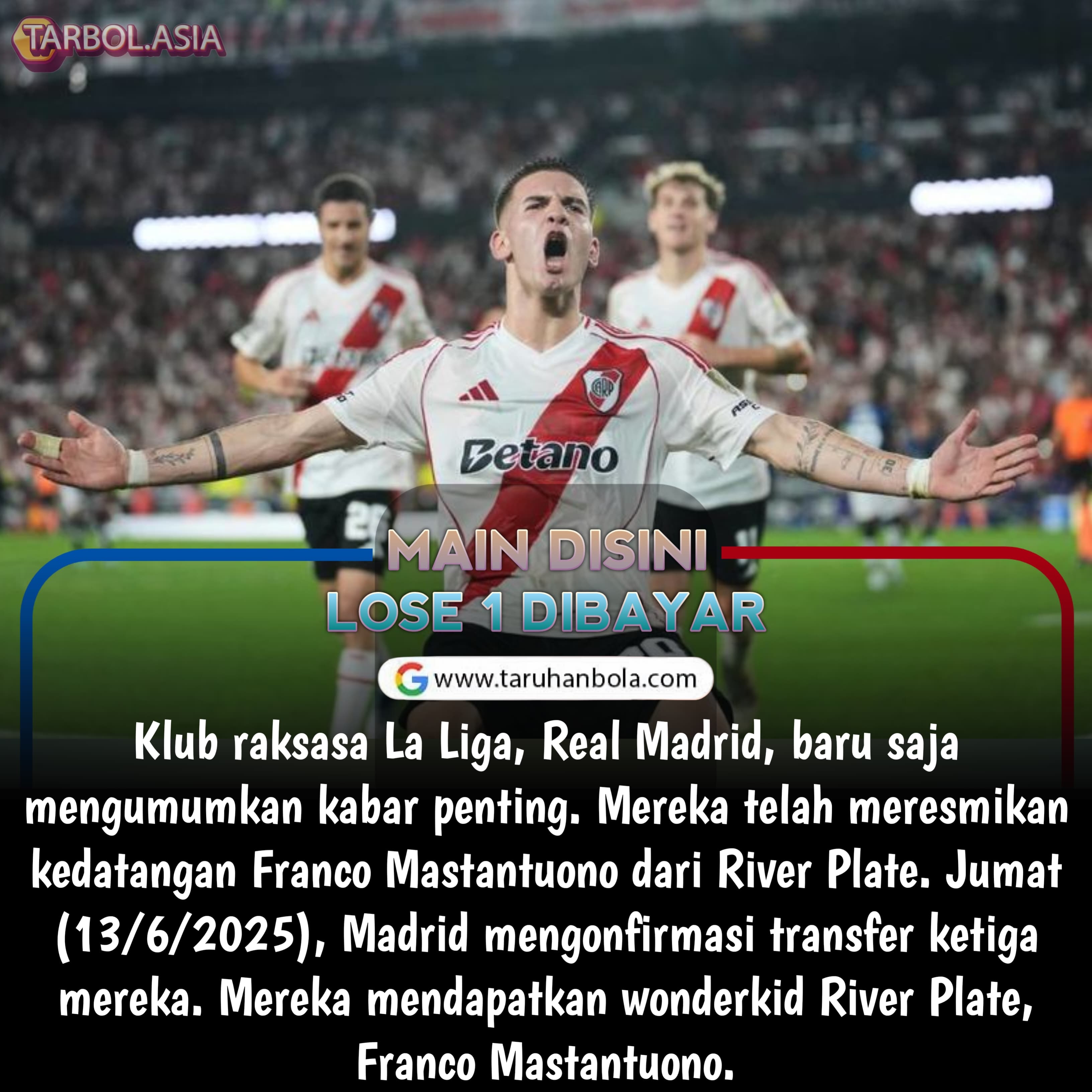 Wonderkid Argentina Franco Mastantuono Resmi Merapat! Menjadi Rekrutan Ketiga Real Madrid!