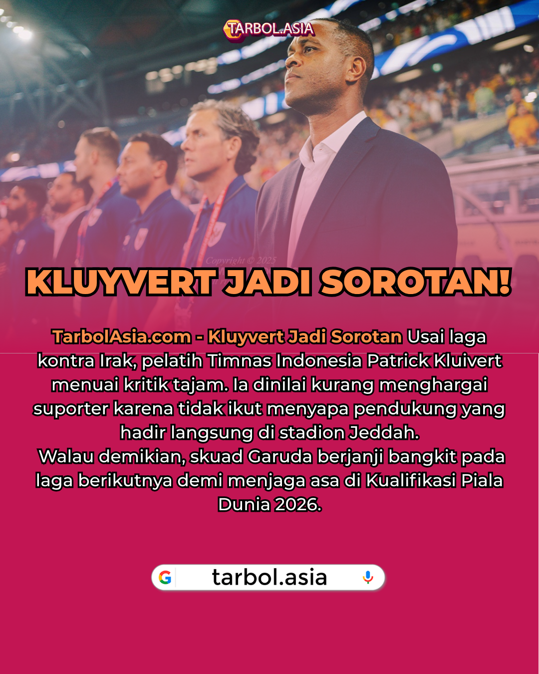 Patrick Kluivert Tuai Kritik Usai Tak Sapa Suporter Indonesia di Jeddah